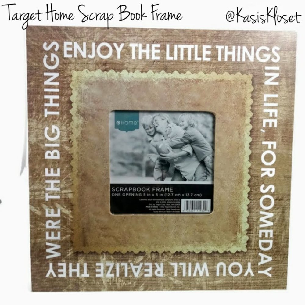 🔥4/$20 Target Home Scrap Book Frame 11in x 11in Wall Hanging Cream & White
